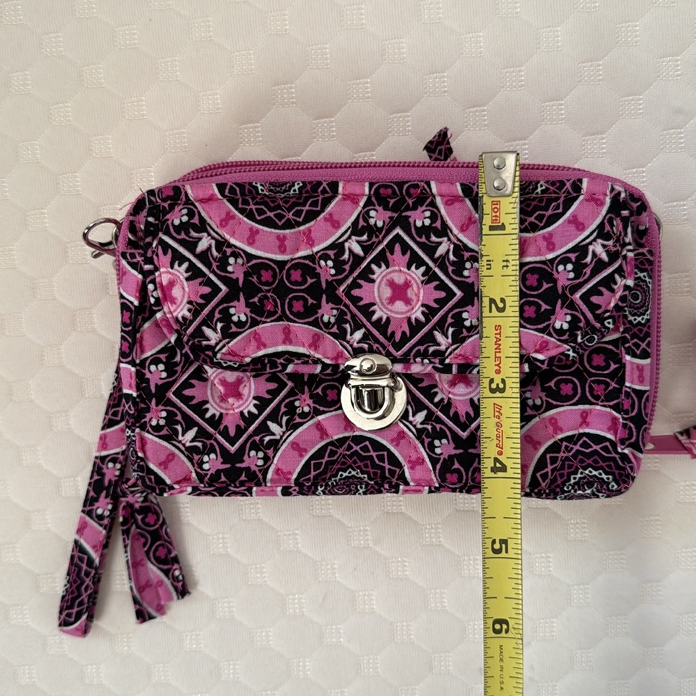 NEW Breast Cancer 2 Zipper- 21 Compartment Wristlet - Picture 14 of 14